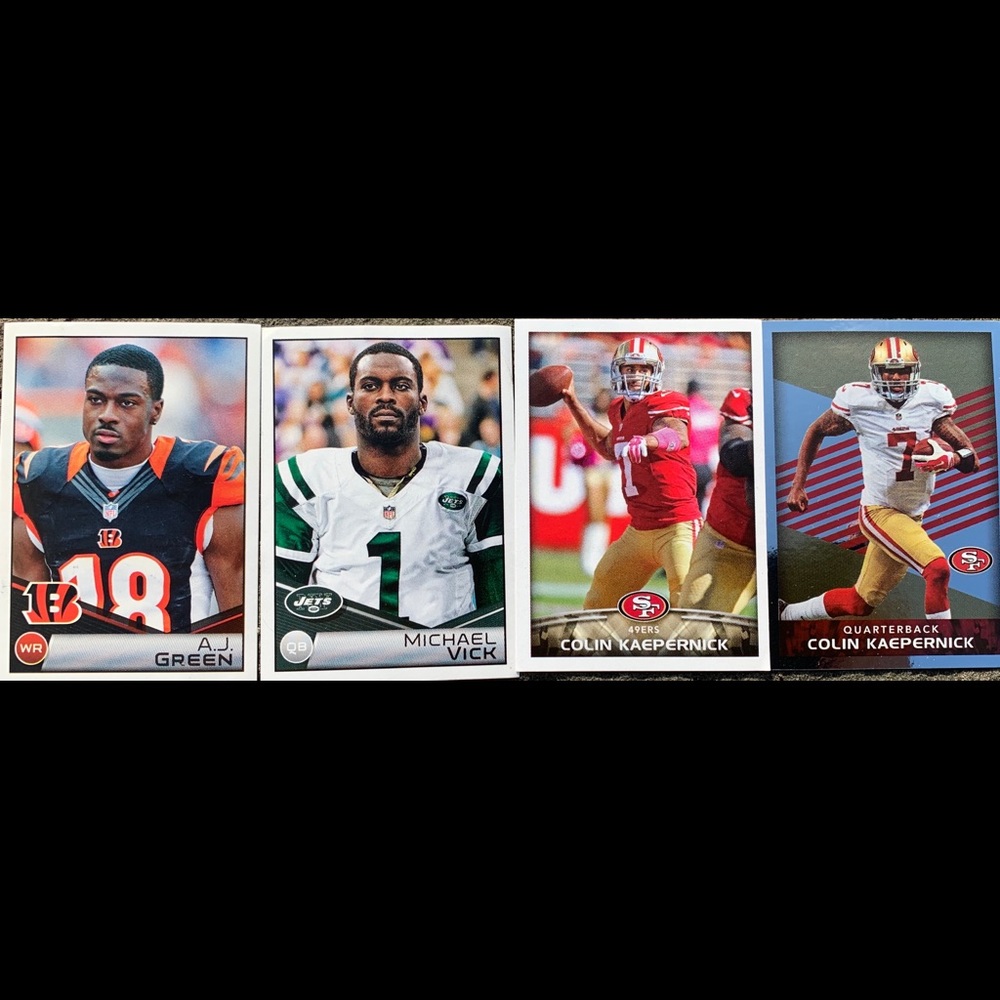 Panini stickers. Vick. Kaepernick. Aj green